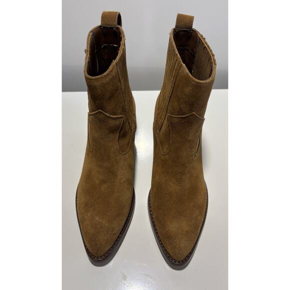 Lauren Ralph Lauren Womens Racquel Brown Suede Pointed Toe Ankle Boots Size 6 - Picture 6 of 9